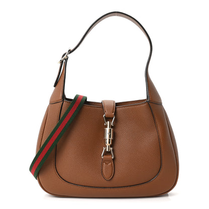 Gucci Grained Calfskin Web Medium Jackie 1961 Hobo Cuir 1 of 10