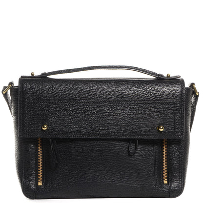 3.1 Phillip Lim 3.1 Shark Embossed Leather Pashli Messenger Black 1 of 9