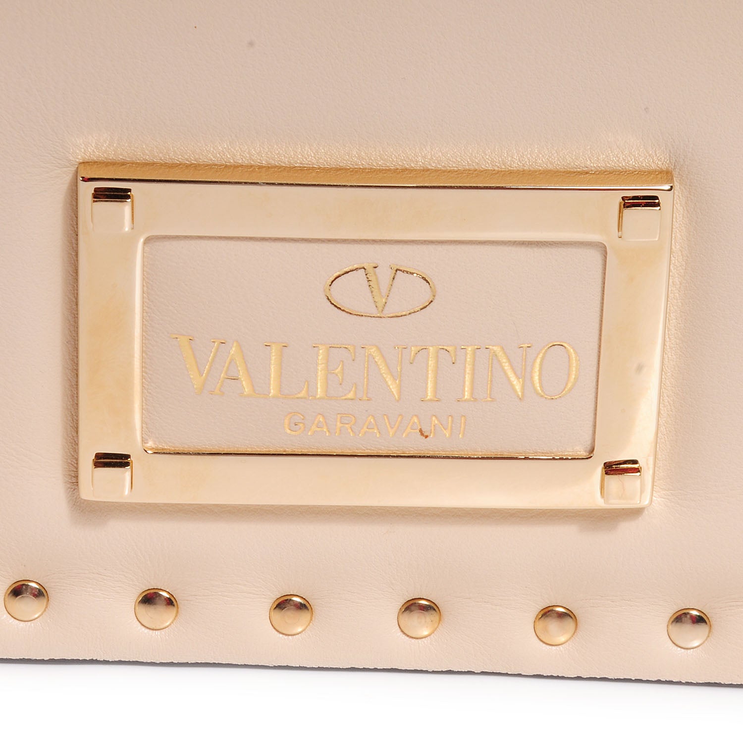 Valentino Garavani Vitello Rockstud Shoulder Satchel Ivory 5 of 9