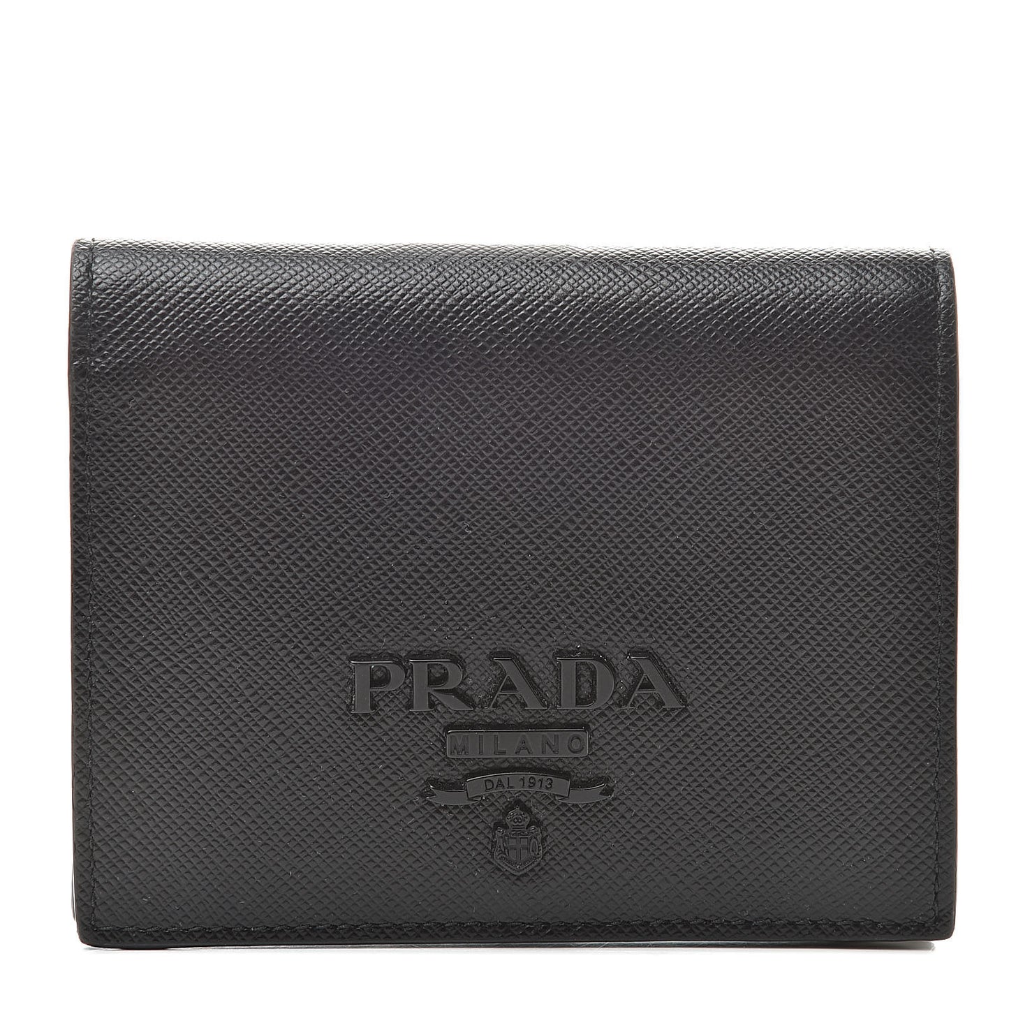 Saffiano Shine Bi-Fold Wallet Black