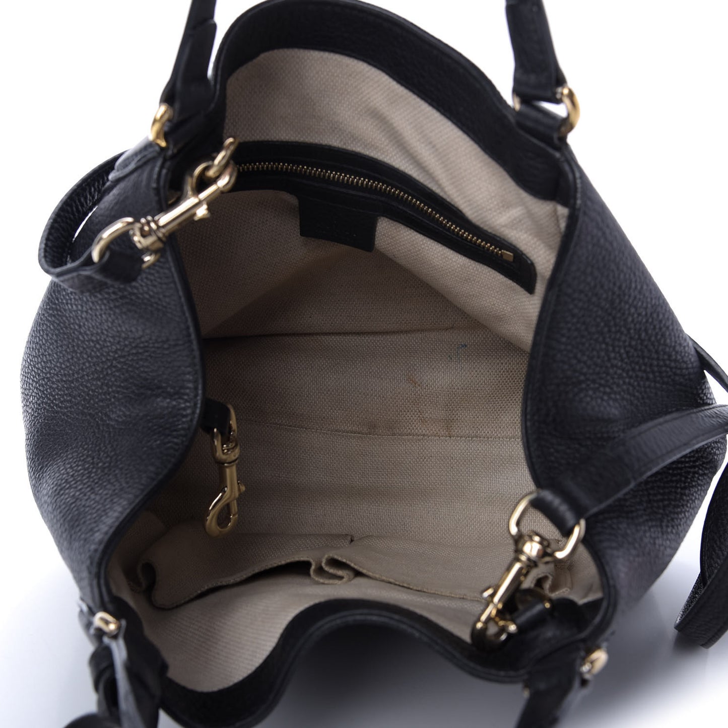Pebbled Calfskin Small Soho Shoulder Bag Black