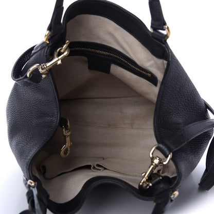 Gucci Pebbled Calfskin Small Soho Shoulder Bag Black 5 of 9