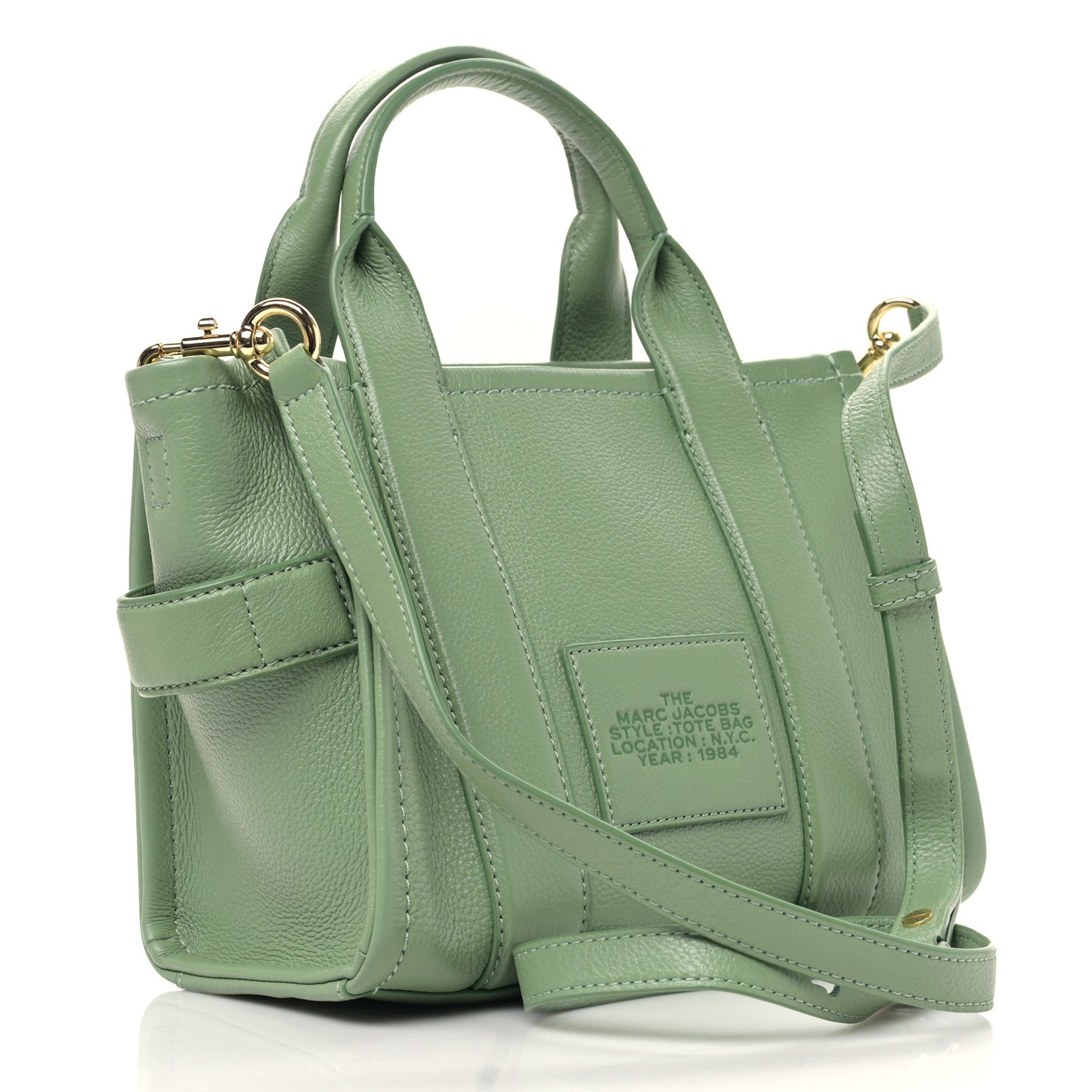 Grained Calfskin Small The Tote Bag Aspen Green
