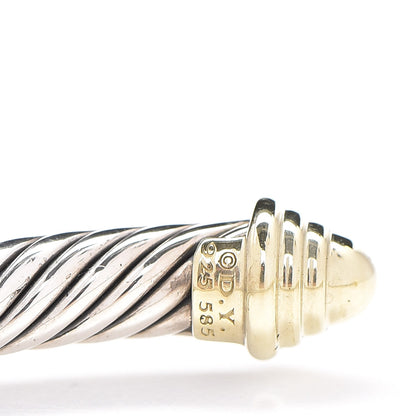 David Yurman Sterling Silver 14K Yellow Gold 5mm Cable Classics Bracelet 3 of 3