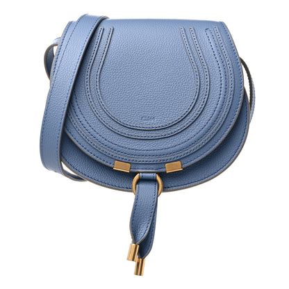 Chloe Grained Calfskin Small Marcie Saddle Bag Shady Cobalt 1 of 8