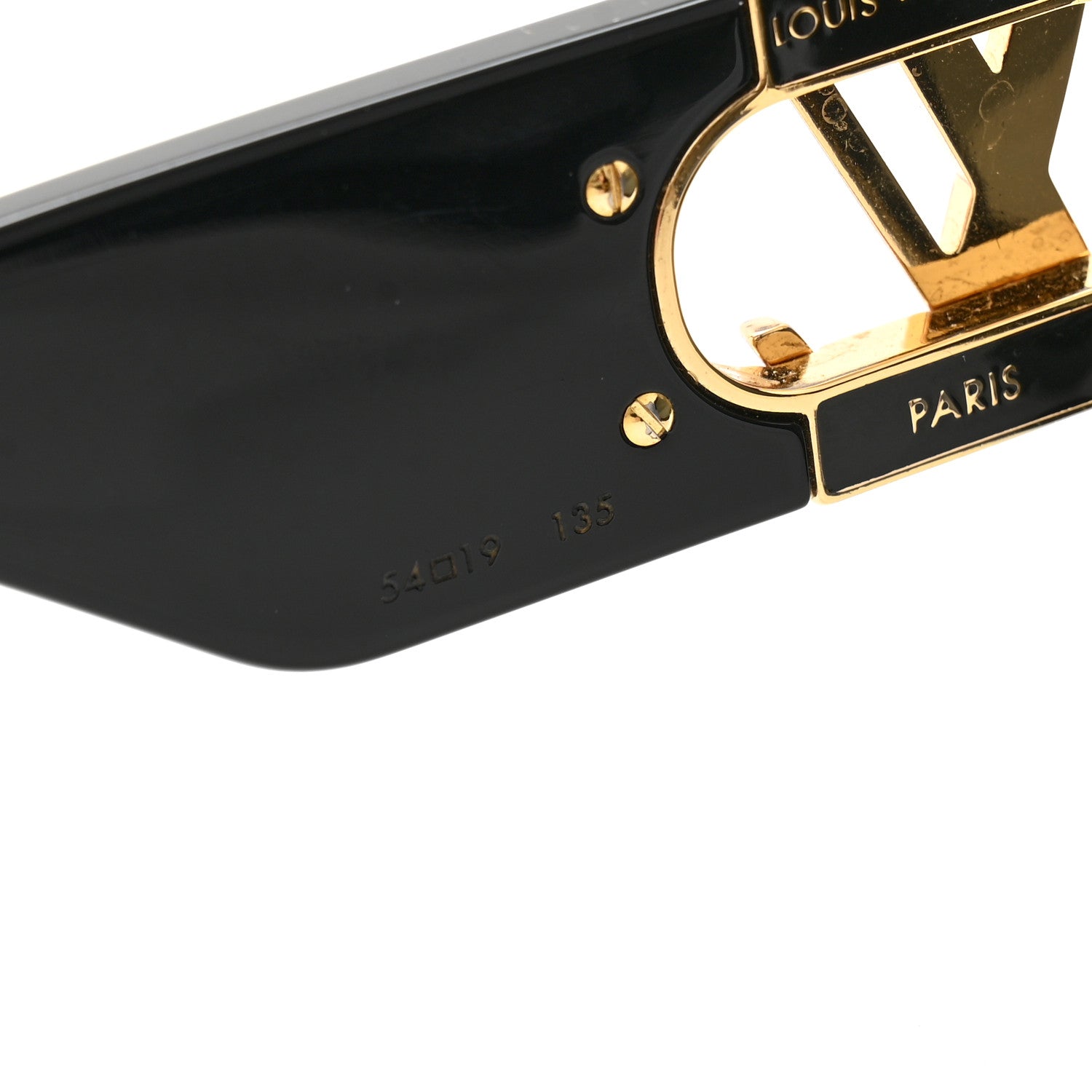 Louis Vuitton Acetate LV Link Square Sunglasses Z1478E Black 8 of 9