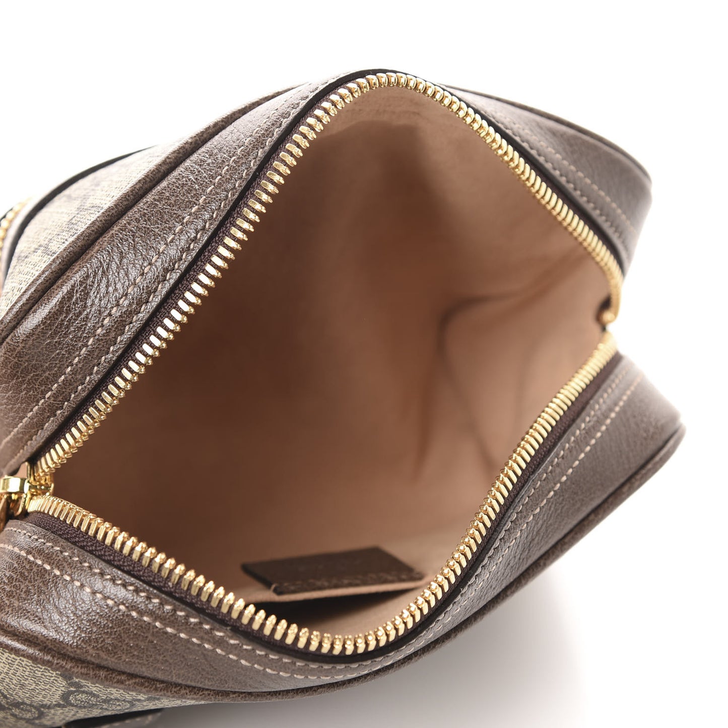 GG Supreme Monogram Web Small Ophidia Belt Bag 85 34 Dark Brown