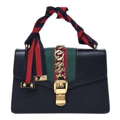 Gucci Calfskin Small Sylvie Shoulder Bag Black 1 of 13