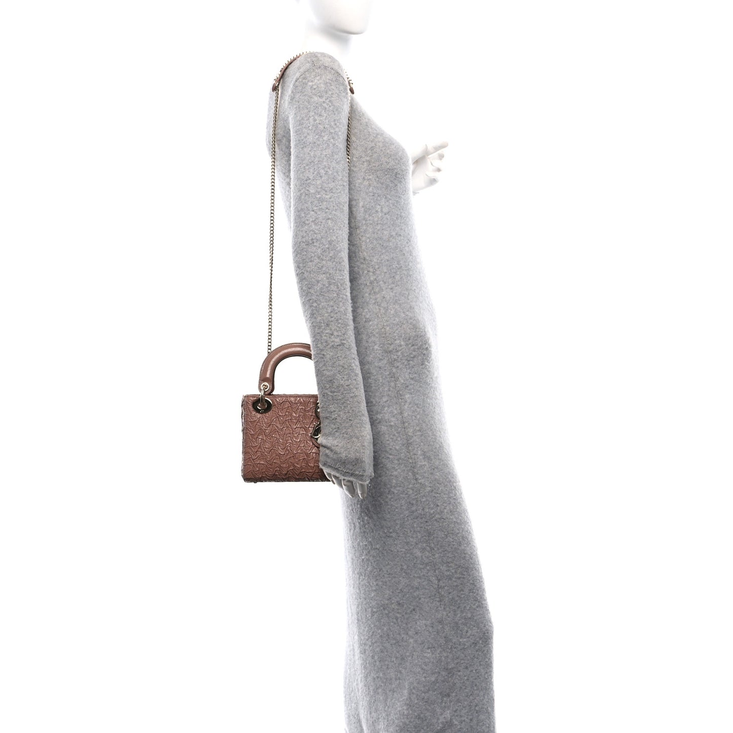 Lambskin Gathered Mini Lady Dior Fard