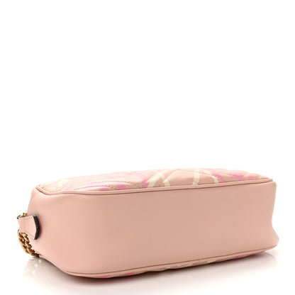 Gucci Calfskin Matelasse GucciGhost Small GG Marmont Chain Shoulder Bag Perfect Pink Rosa Ivory 3 of 10