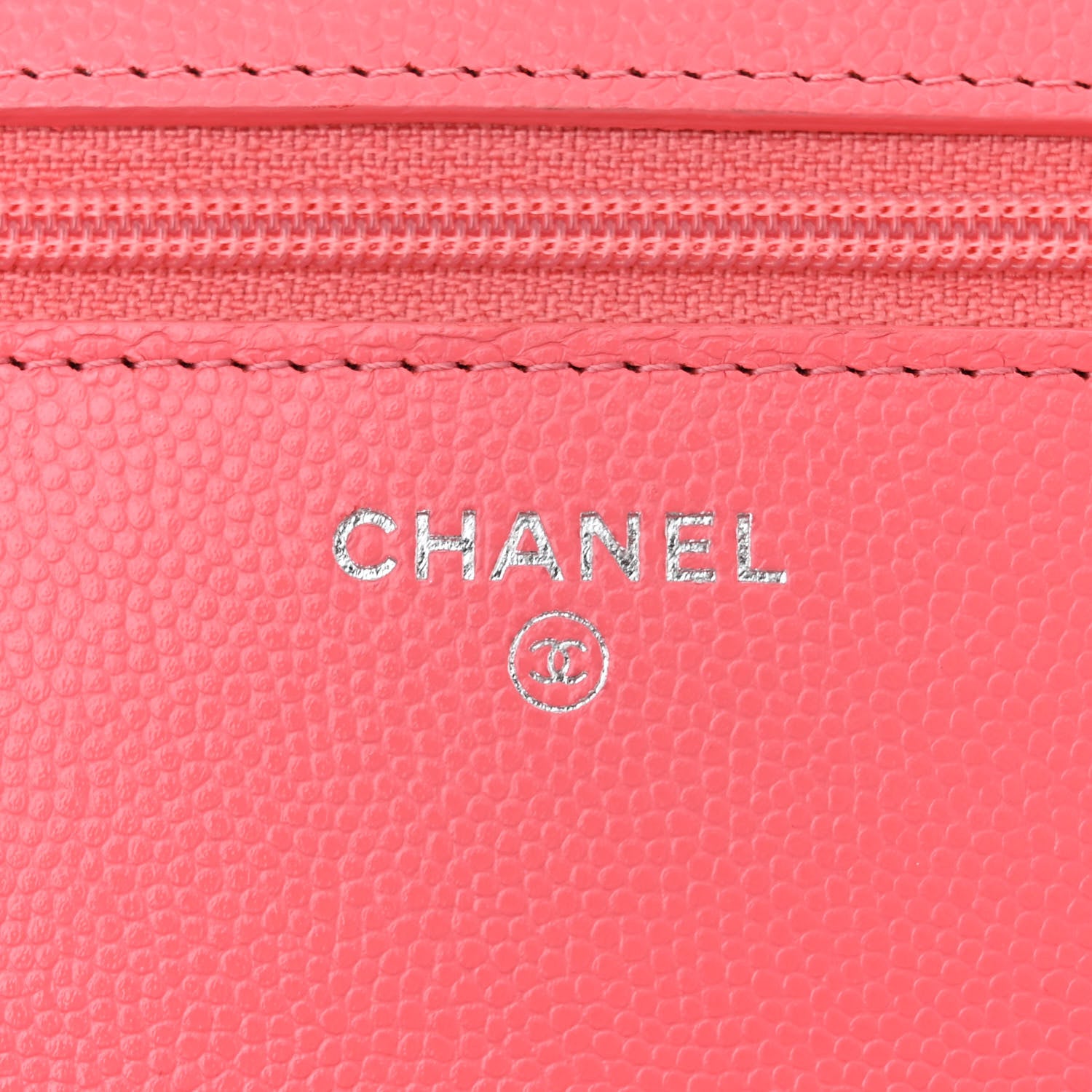 Chanel Caviar Quilted My Everything Wallet On Chain WOC Dark Coral 6 of 12