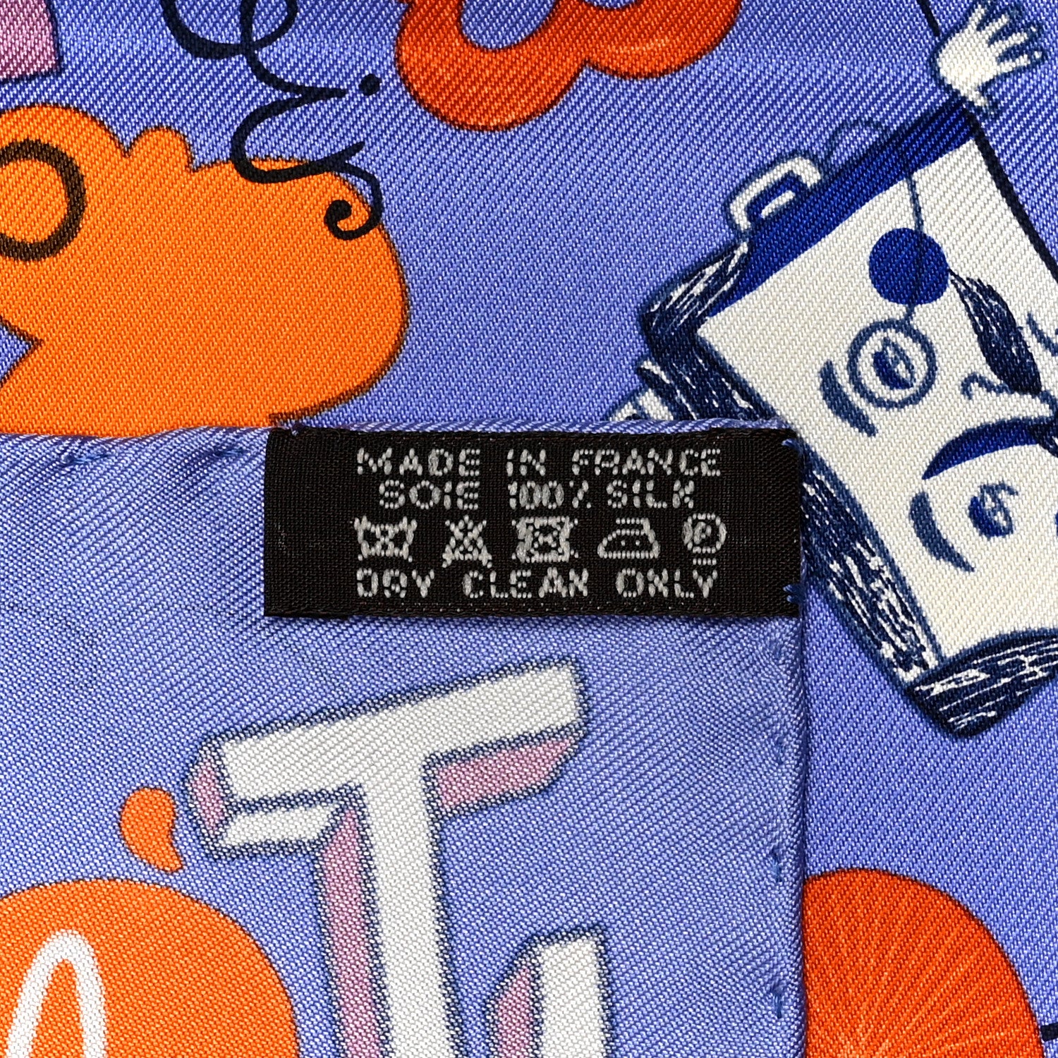Hermes Silk Les Confessions Pocket Square Lavande Corail Rose 3 of 4