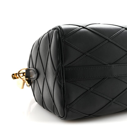 Louis Vuitton Lambskin Malletage Speedy Bandouliere 25 Black 8 of 9