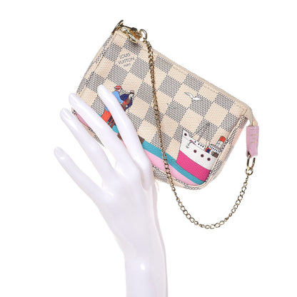Louis Vuitton Damier Azur 2016 Christmas Animation Mini Pochette Accessories 2 of 8