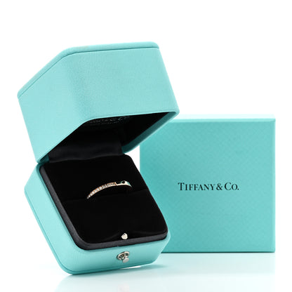 Tiffany 18K Rose Gold Diamond Lock Ring 62 10 6 of 6