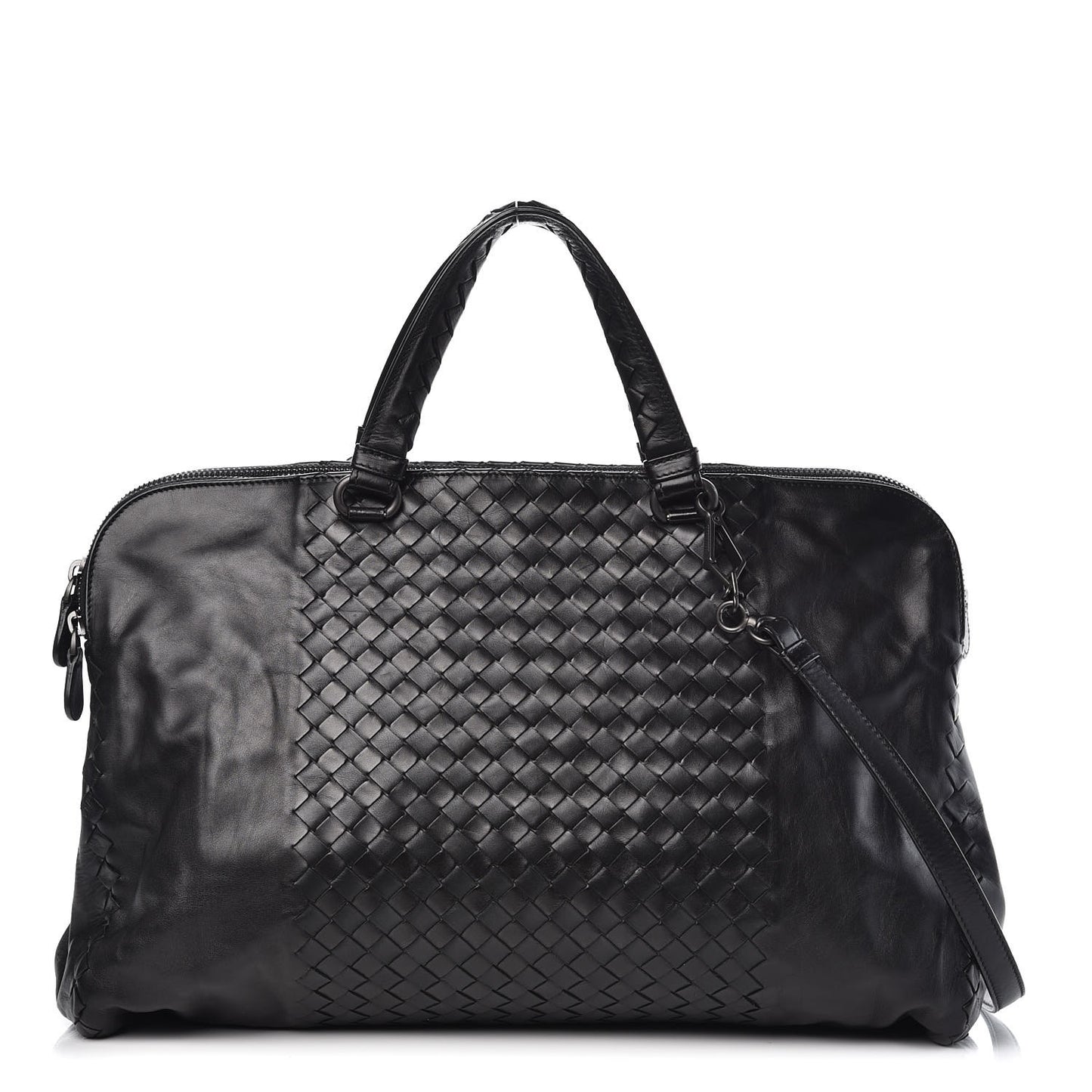 Calfskin Intrecciato Large Leggero Tote Black