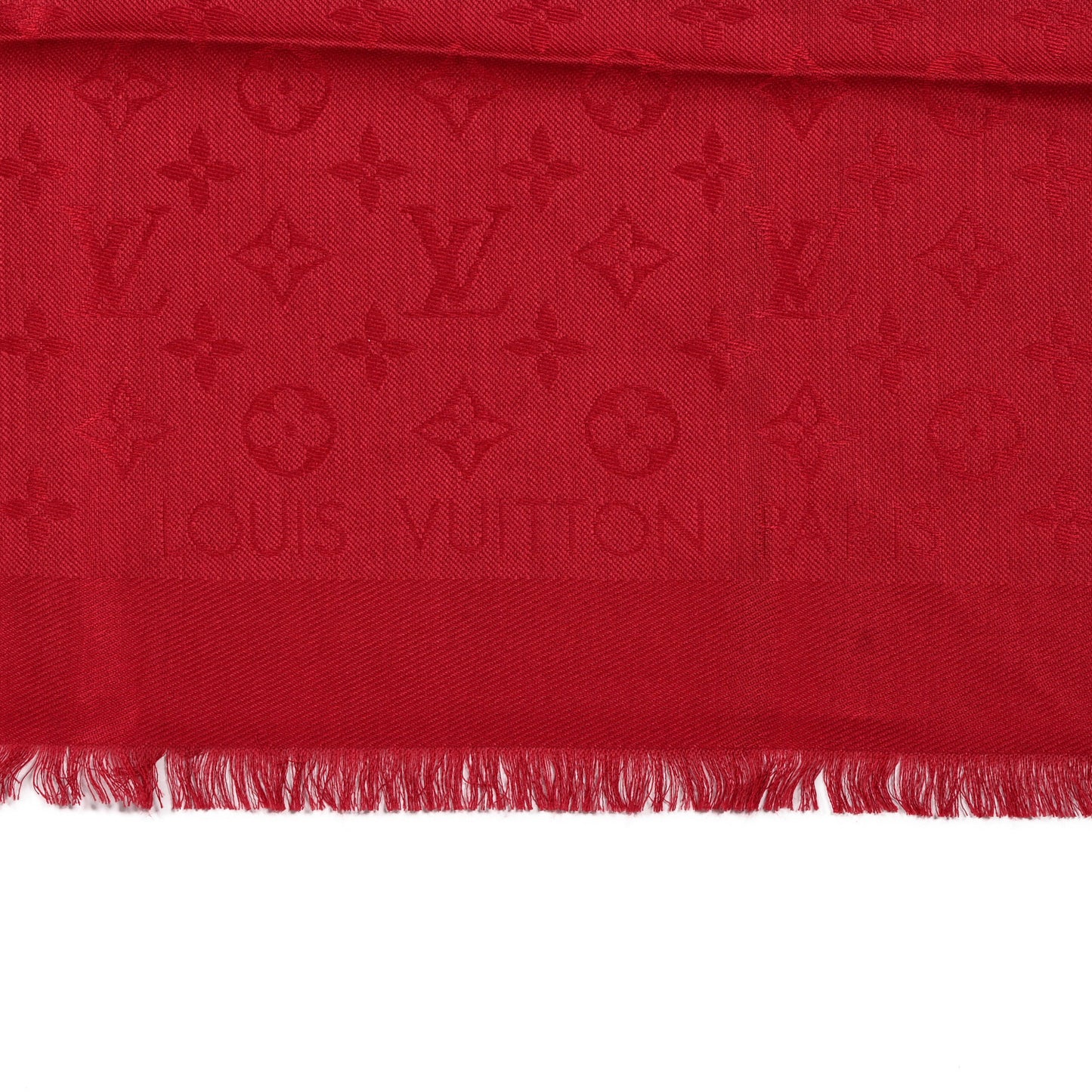 Silk Wool Monogram Shawl Pomme D'Amour