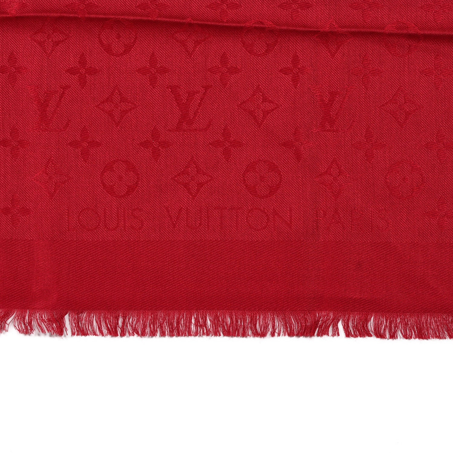 Louis Vuitton Silk Wool Monogram Shawl Pomme D'Amour 2 of 4