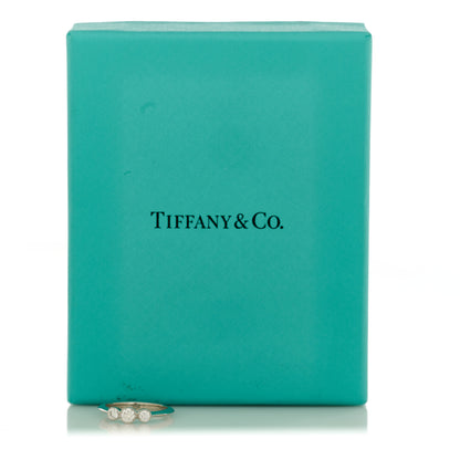 Tiffany Platinum Diamond Three Stone Milgrain Ring 49 5 5 of 5