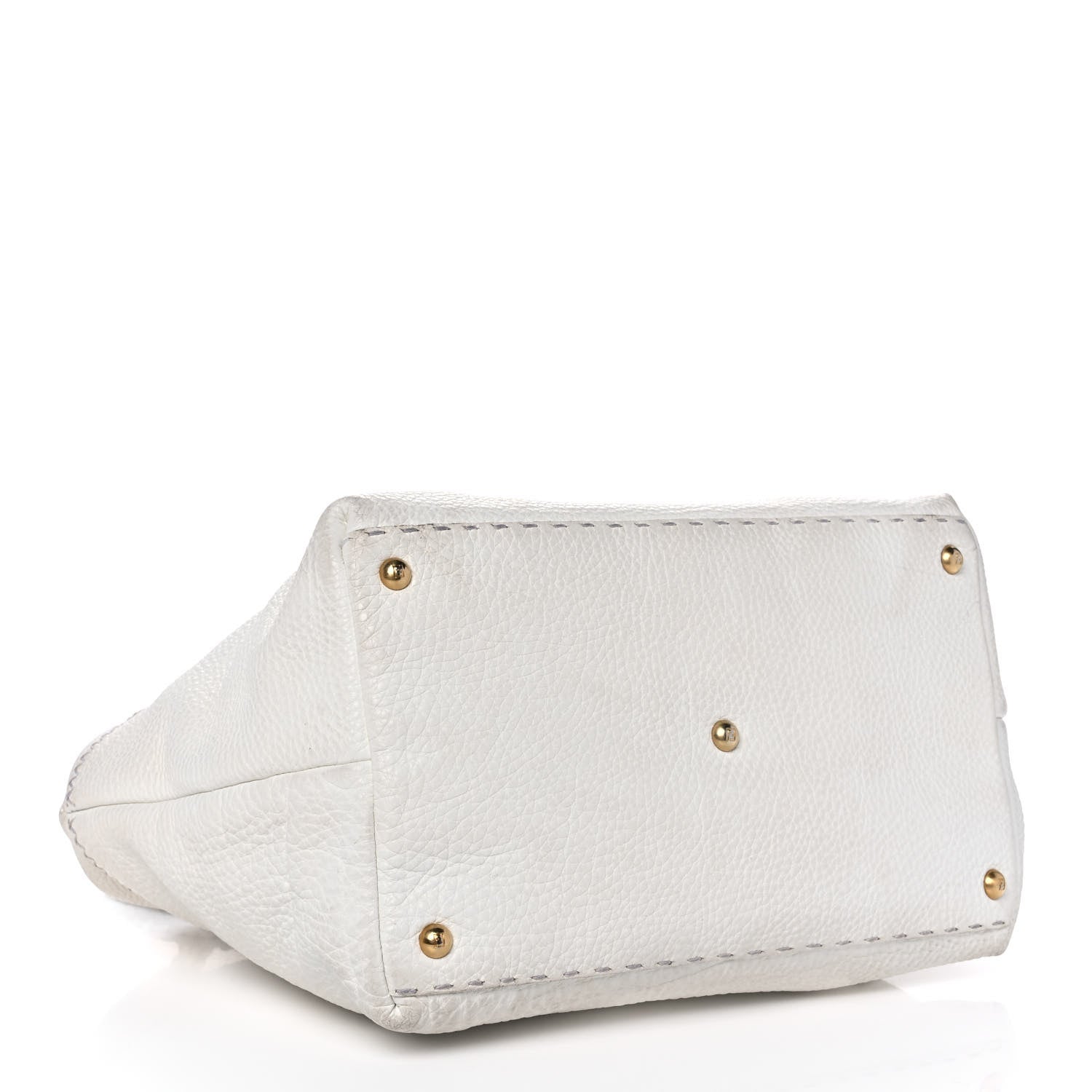 Fendi Cuoio Romano Selleria Tote White 4 of 15