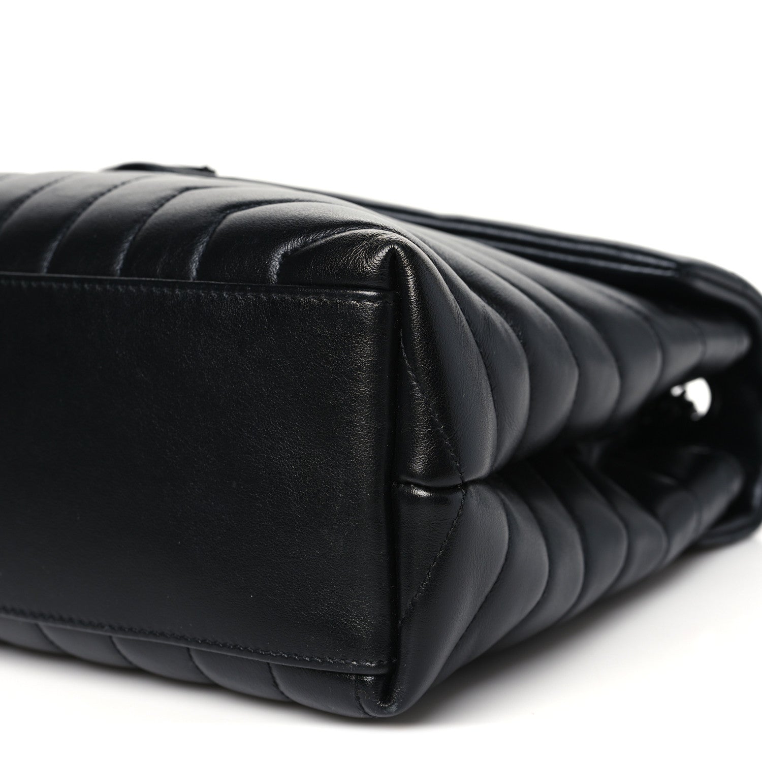 Saint Laurent Calfskin Y Quilted Monogram Monochrome Medium Loulou Chain Satchel Black 10 of 10
