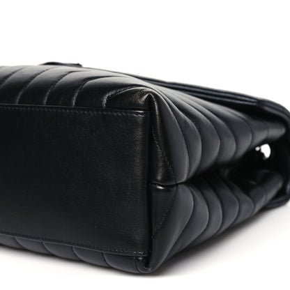 Saint Laurent Calfskin Y Quilted Monogram Monochrome Medium Loulou Chain Satchel Black 10 of 10