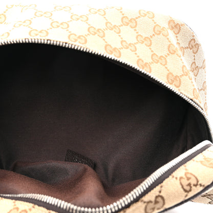 Gucci Monogram Dollar Calfskin Waist Pouch Beige Ebony Testa di Moro Marrone Scuro 5 of 10