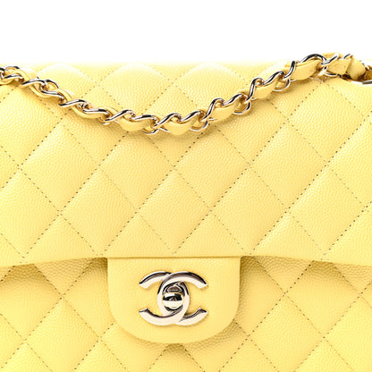 Chanel Caviar Quilted Small Double Flap Yellow 10 of 11