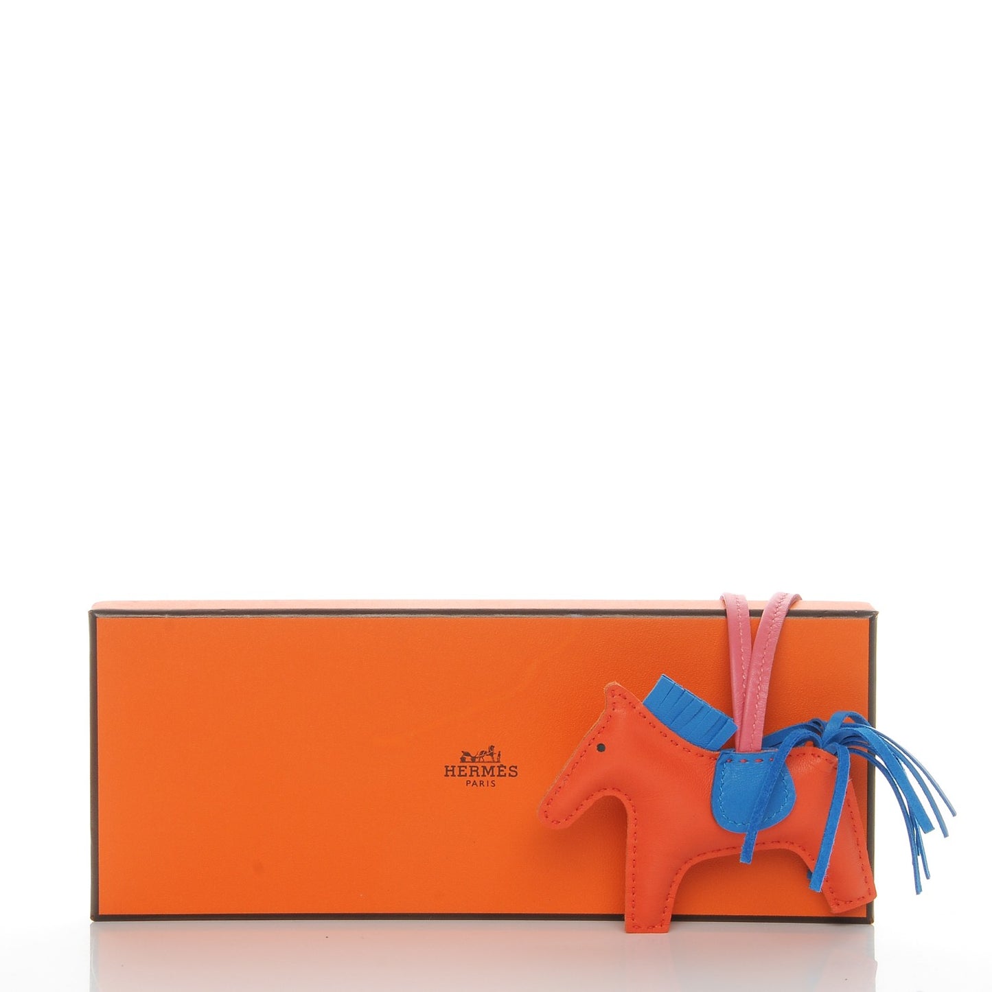 Milo Lambskin Grigri Rodeo Horse Bag Charm PM Orange Poppy Bleu Izmir Rose Azalee
