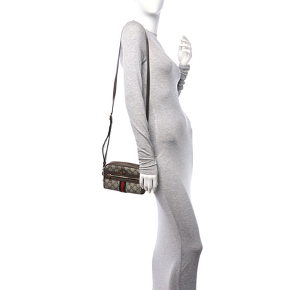 Gucci GG Supreme Monogram Web Mini Ophidia Shoulder Bag Brown 2 of 10