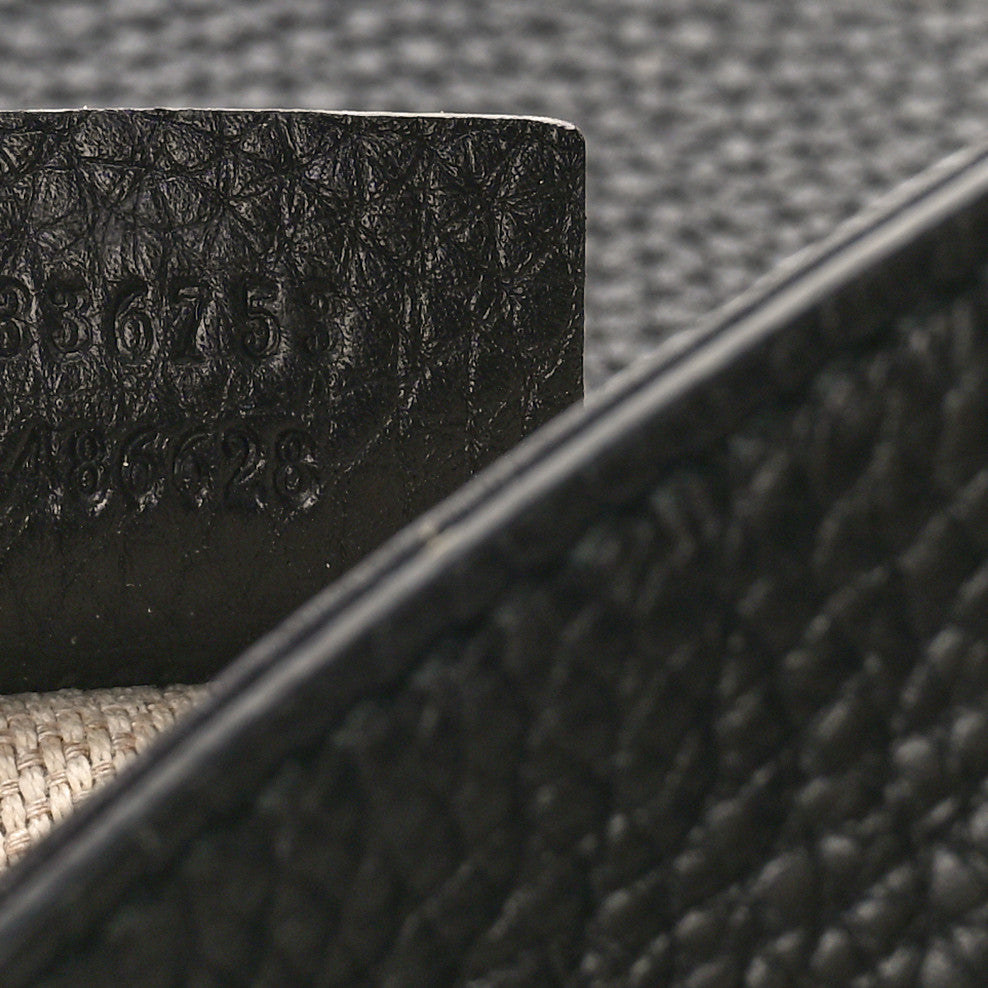Pebbled Calfskin Medium Soho Clutch Black