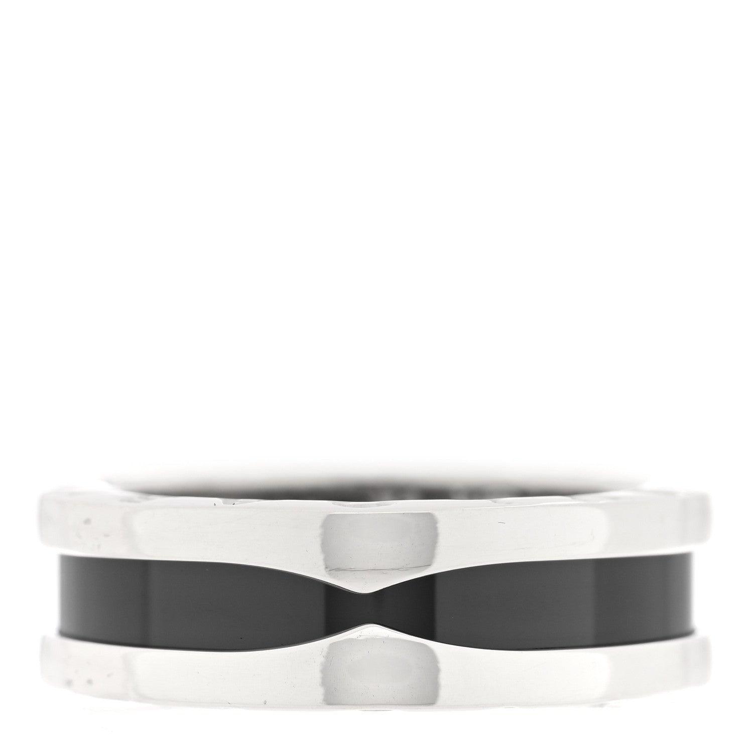Bulgari Sterling Silver Ceramic Save The Children One-Band Ring 53 6.5 3 of 5
