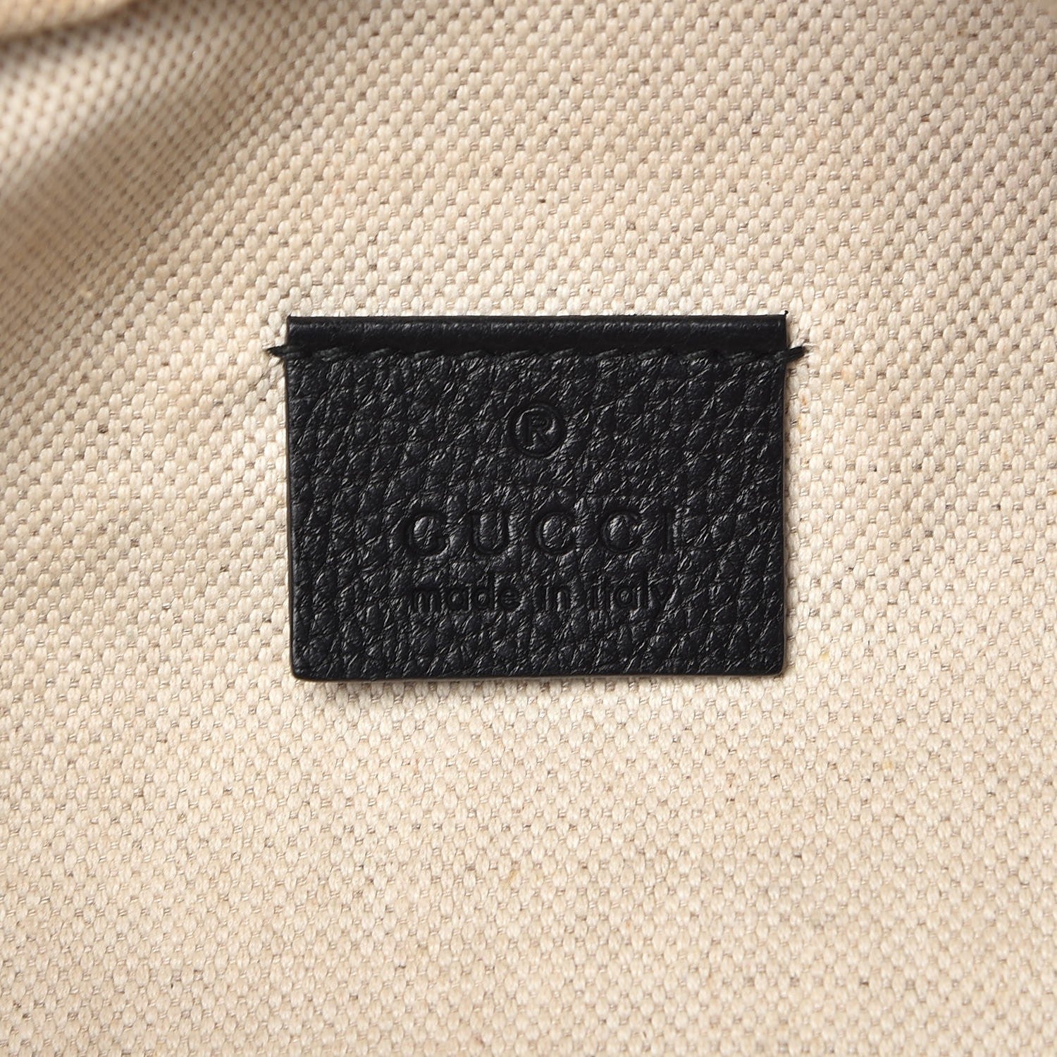 Gucci Grained Calfskin Logo Belt Bag Black 6 of 9