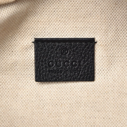 Gucci Grained Calfskin Logo Belt Bag Black 6 of 9