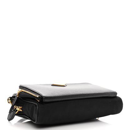 Prada Saffiano Lux Camera Case Crossbody Bag Black 4 of 10