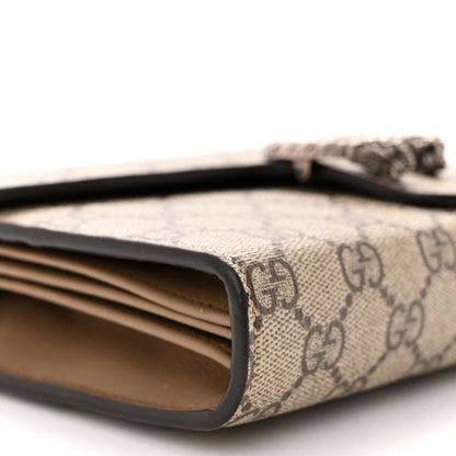 Gucci GG Supreme Monogram Mini Dionysus Chain Wallet Beige Taupe 10 of 12
