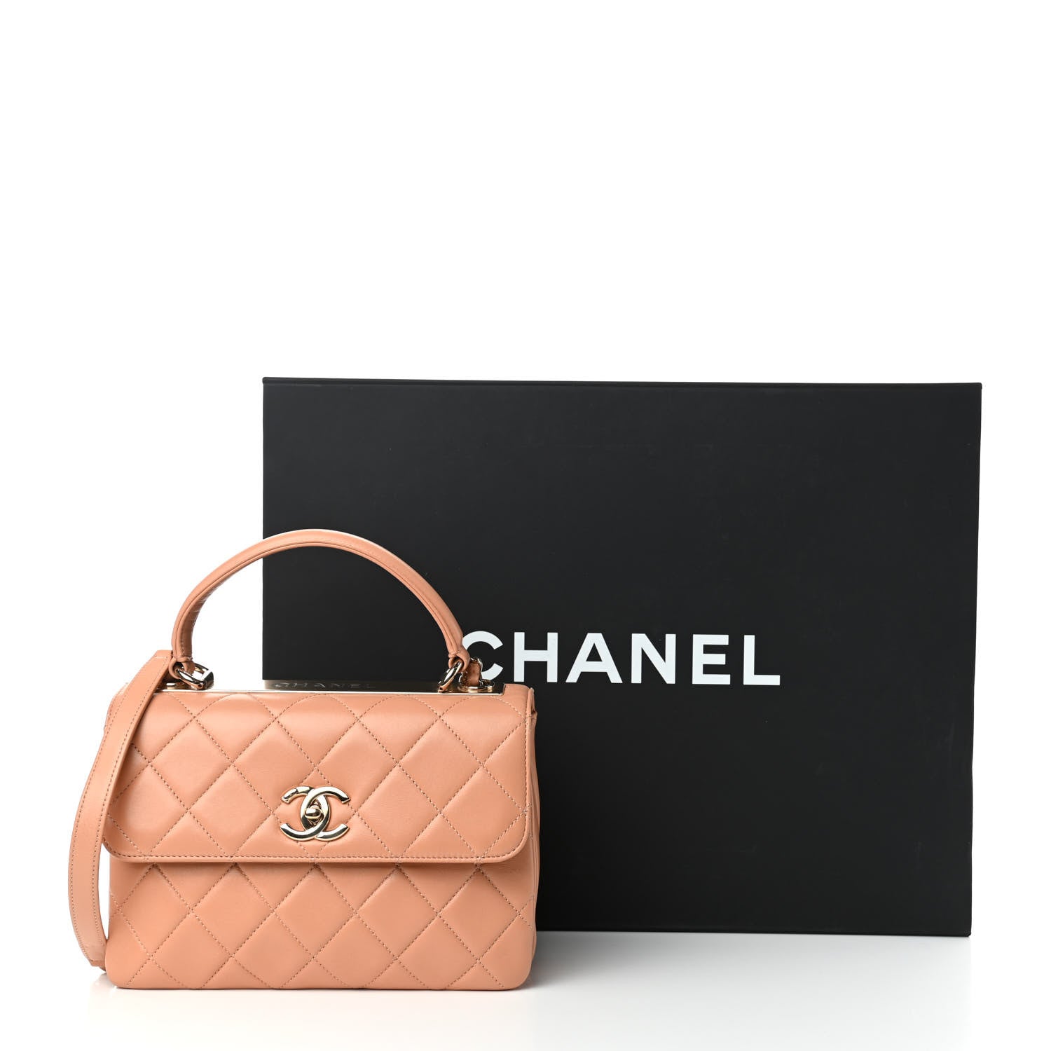 Chanel Lambskin Quilted Small Trendy CC Flap Dual Handle Bag Camel 10 of 10