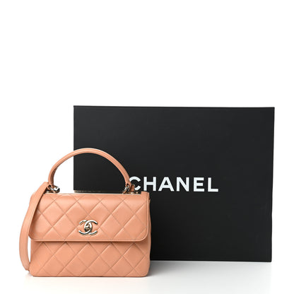 Chanel Lambskin Quilted Small Trendy CC Flap Dual Handle Bag Camel 10 of 10