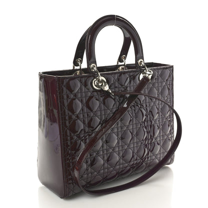 Christian Dior Patent Cannage Large Lady Dior Violet Purple 2 of 10