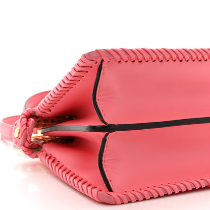 Fendi Vitello King Shiny Nappa Intreccio Petite Peekaboo I SEE U Satchel Pink Dalia 11 of 12