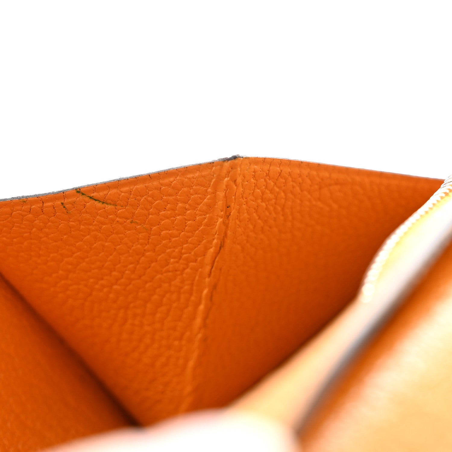 Hermes Chèvre Mysore Bearn Gusset Wallet Jaune Ambre 10 of 13