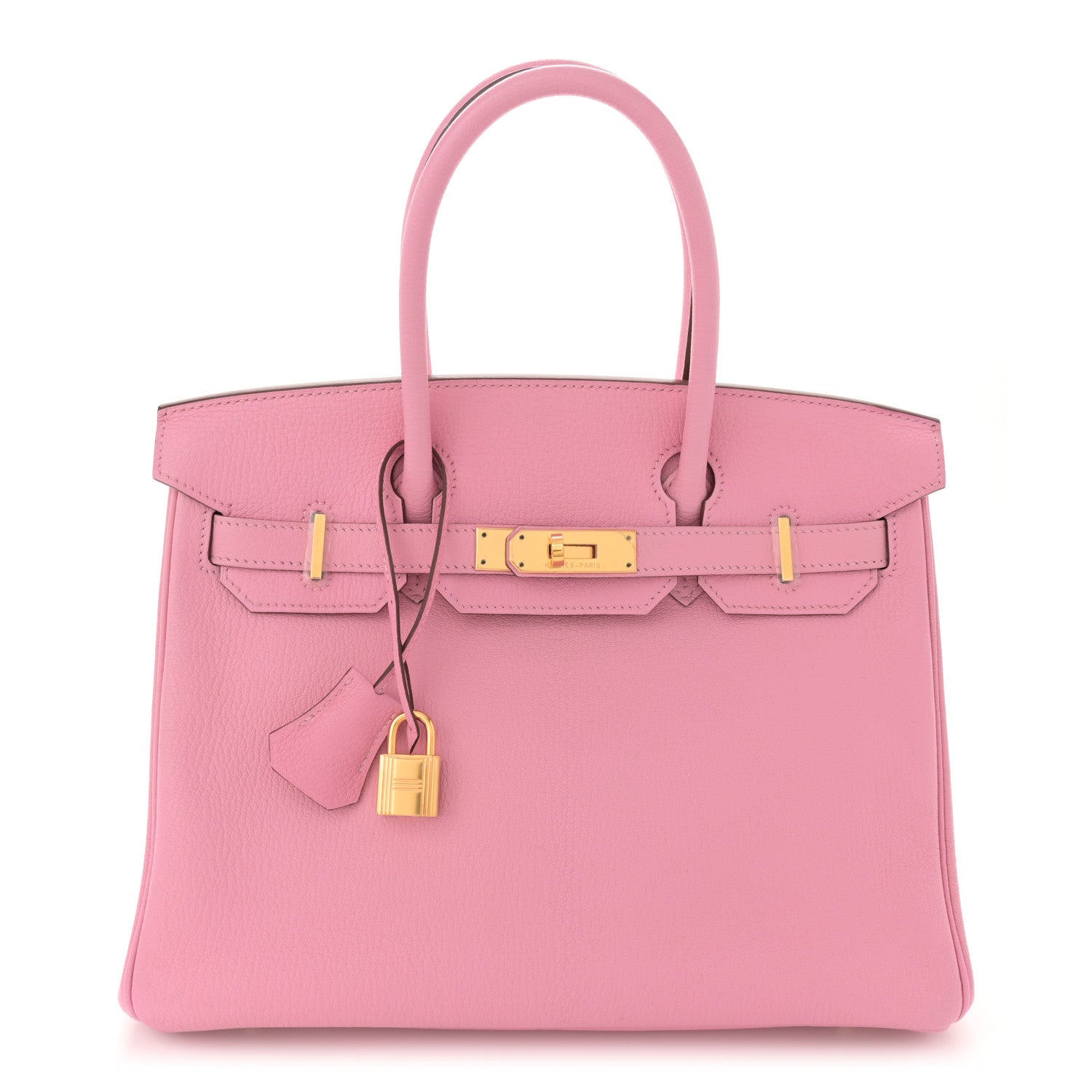 Hermes Chevre Mysore Horseshoe Birkin 30 Bubblegum Rose Shocking 1 of 12