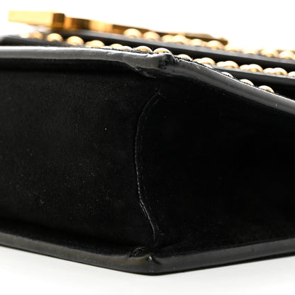 Saint Laurent Suede Studded Monogram Medium Sulpice Shoulder Bag Black 11 of 11