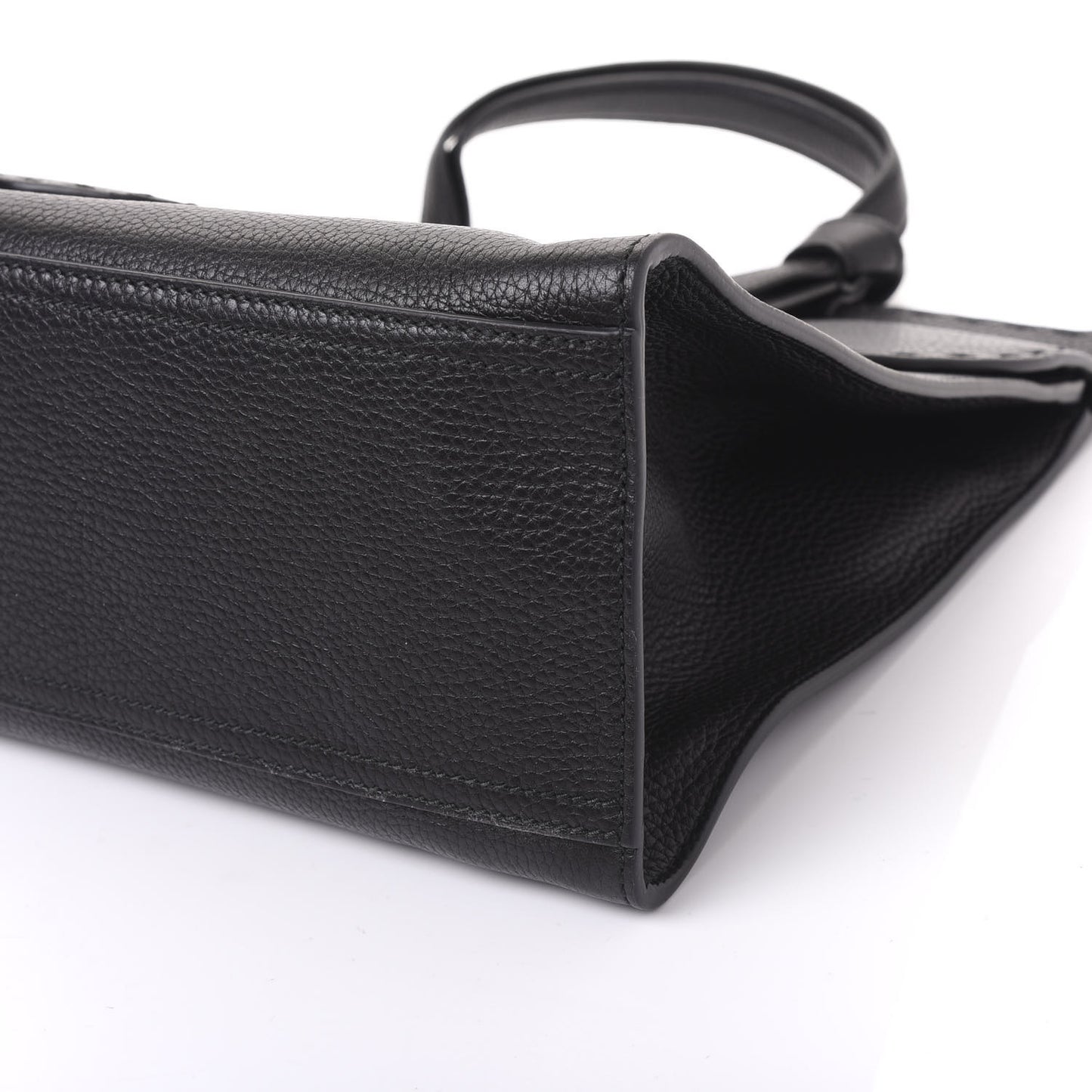 Calfskin Medium GG Marmont Top Handle Bag Black