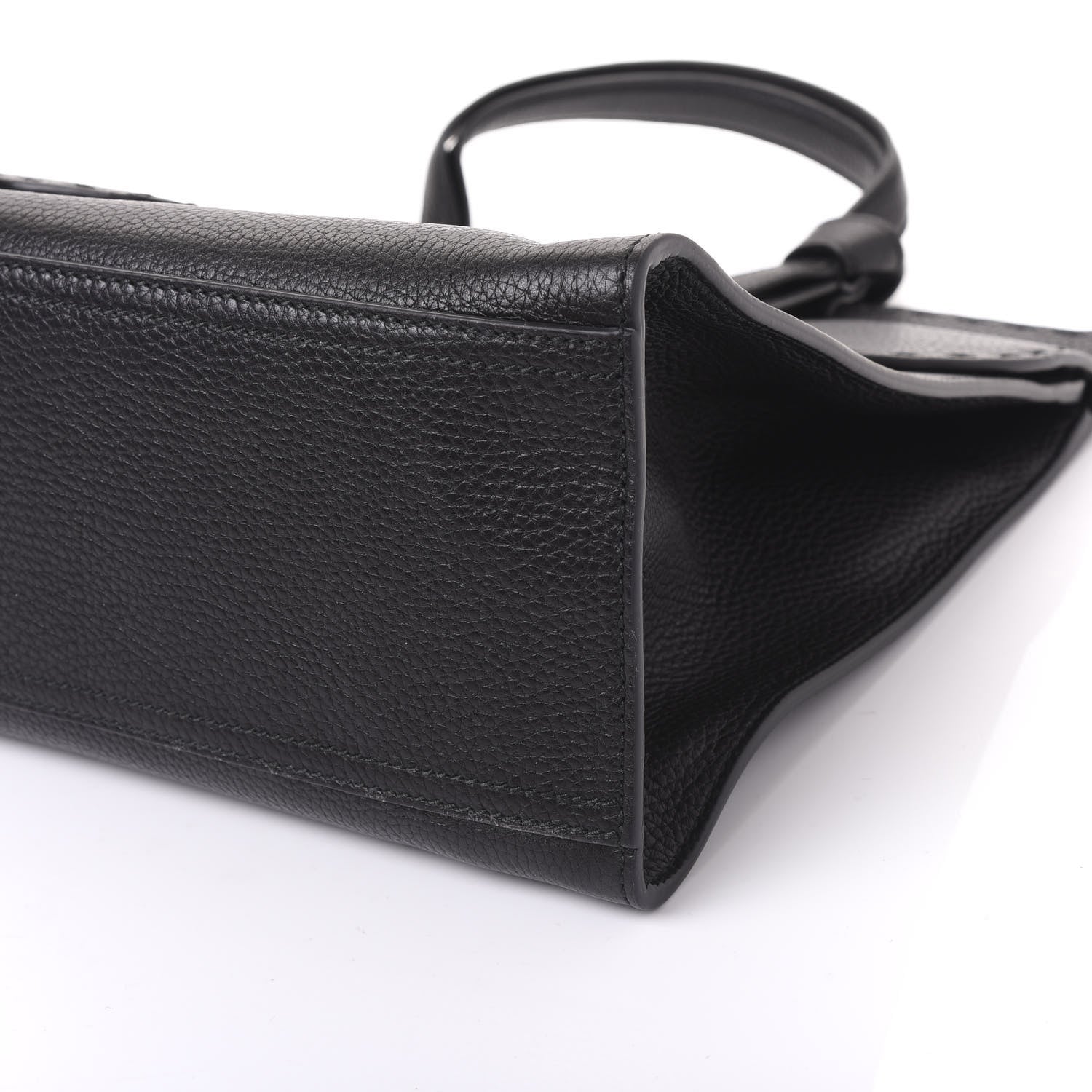 Gucci Calfskin Medium GG Marmont Top Handle Bag Black 9 of 9