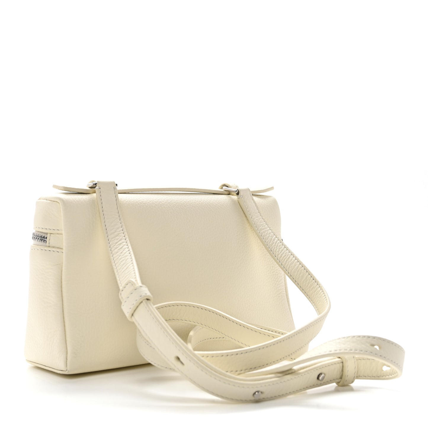 Grained Calfskin L19 Extra Pocket Pouch Whisper White