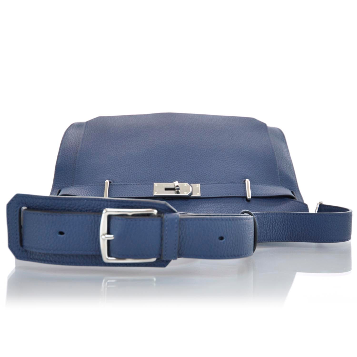 Hermes Taurillon Clemence Jypsiere 37 Bleu de Malte 5 of 9