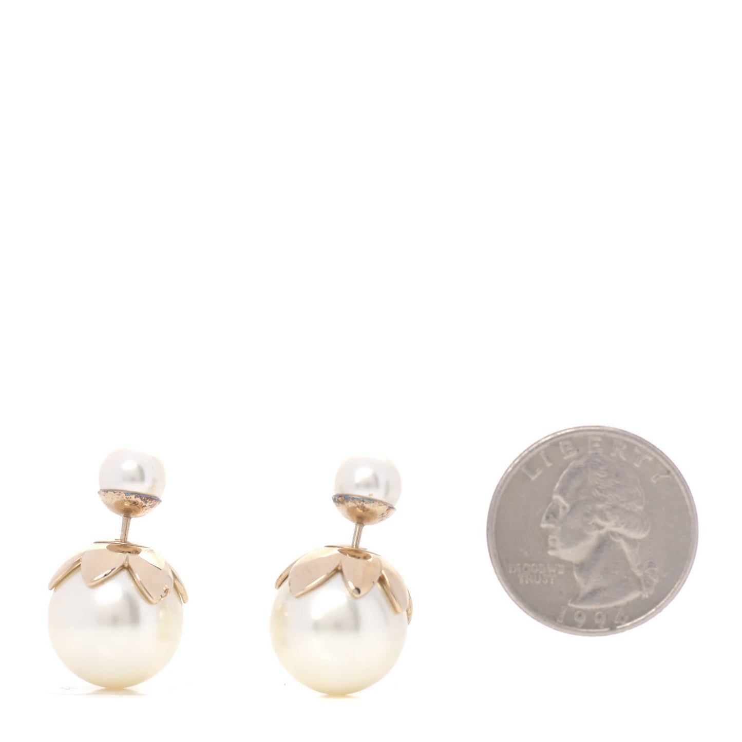 Pearl Mise En Dior Tribal Earrings Gold