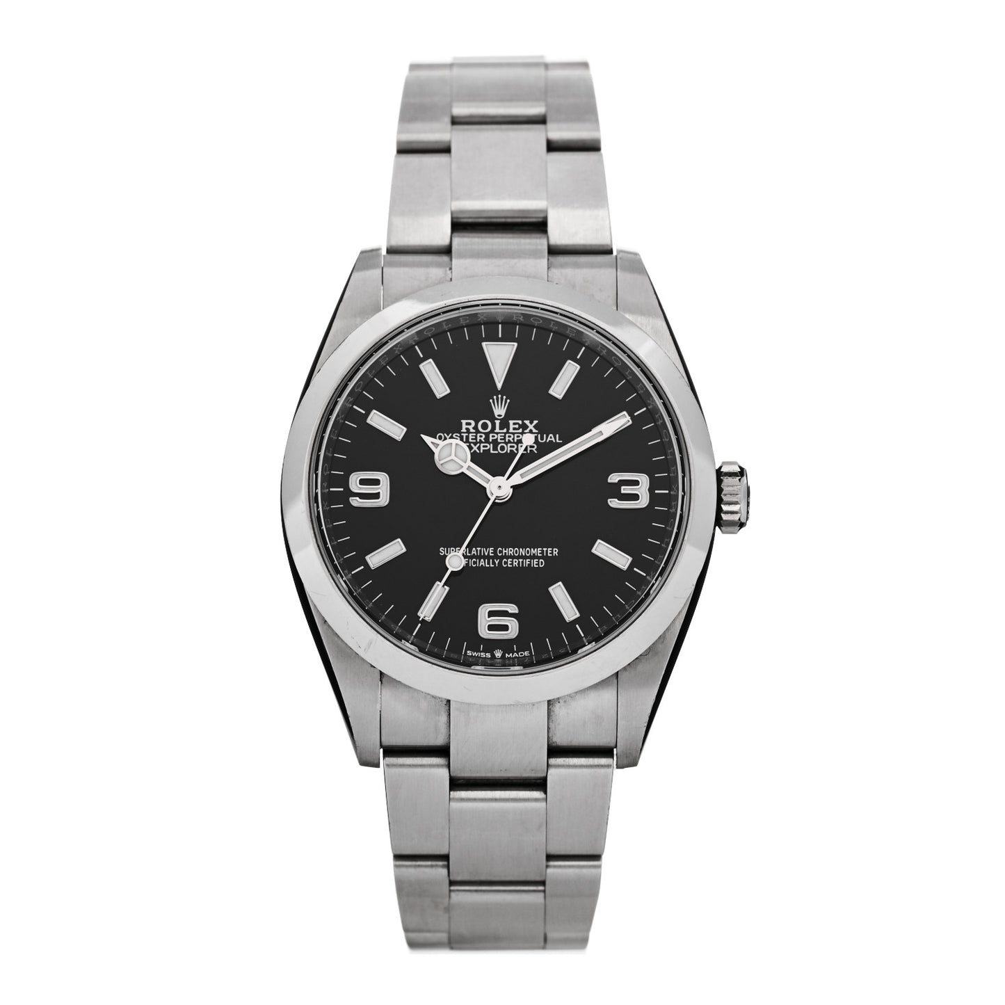 Stainless Steel 36mm Oyster Perpetual Explorer Watch Black 124270