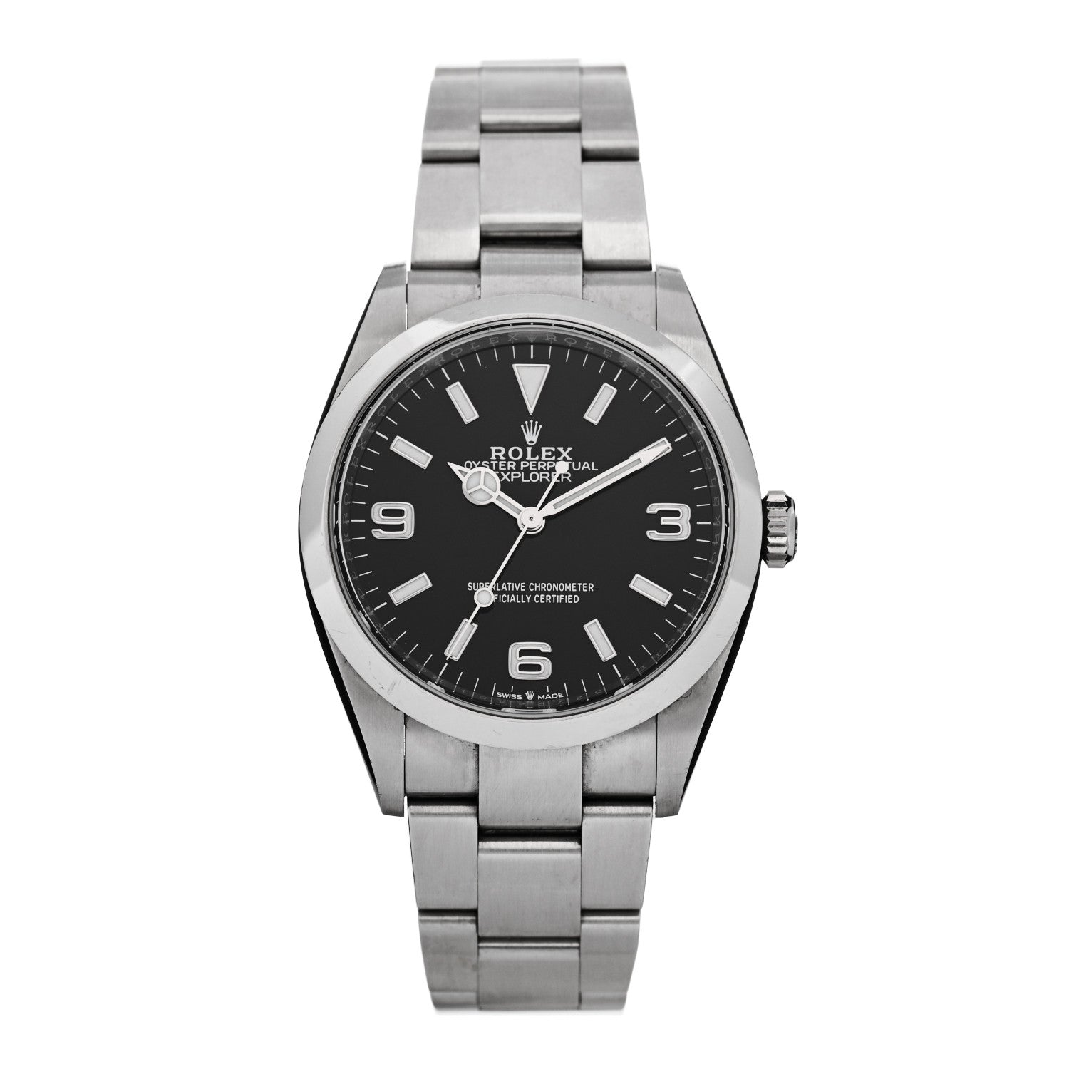 Rolex Stainless Steel 36mm Oyster Perpetual Explorer Watch Black 124270 1 of 5